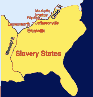 A map of the slavery states.
